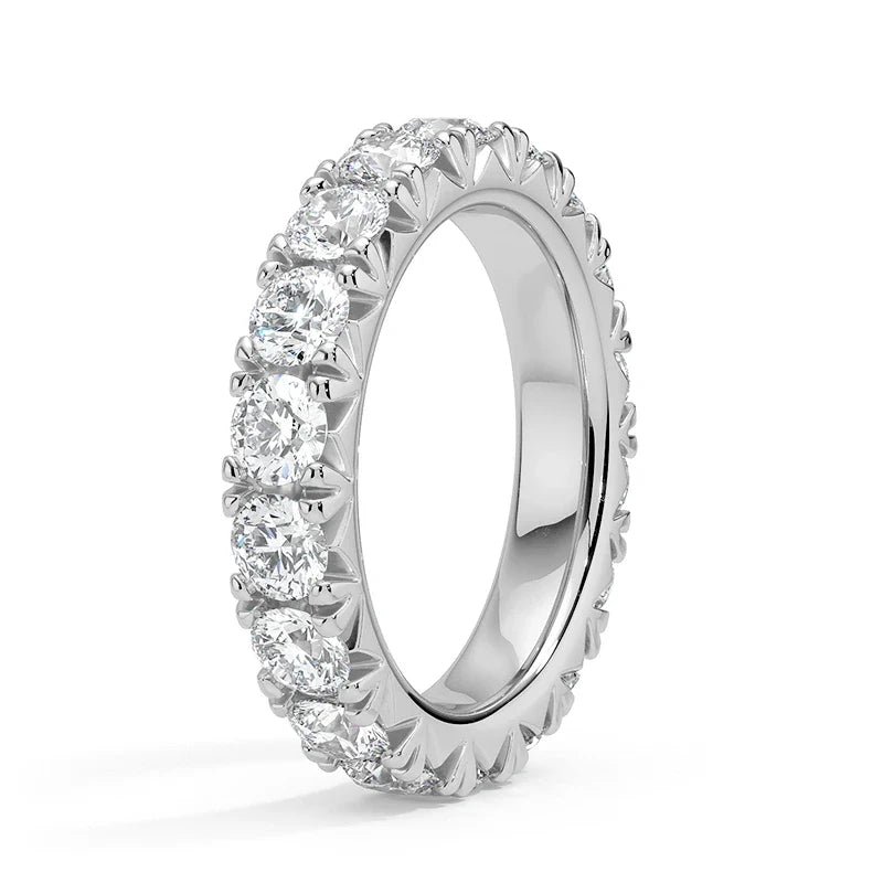French Pave Eternity Diamond Band