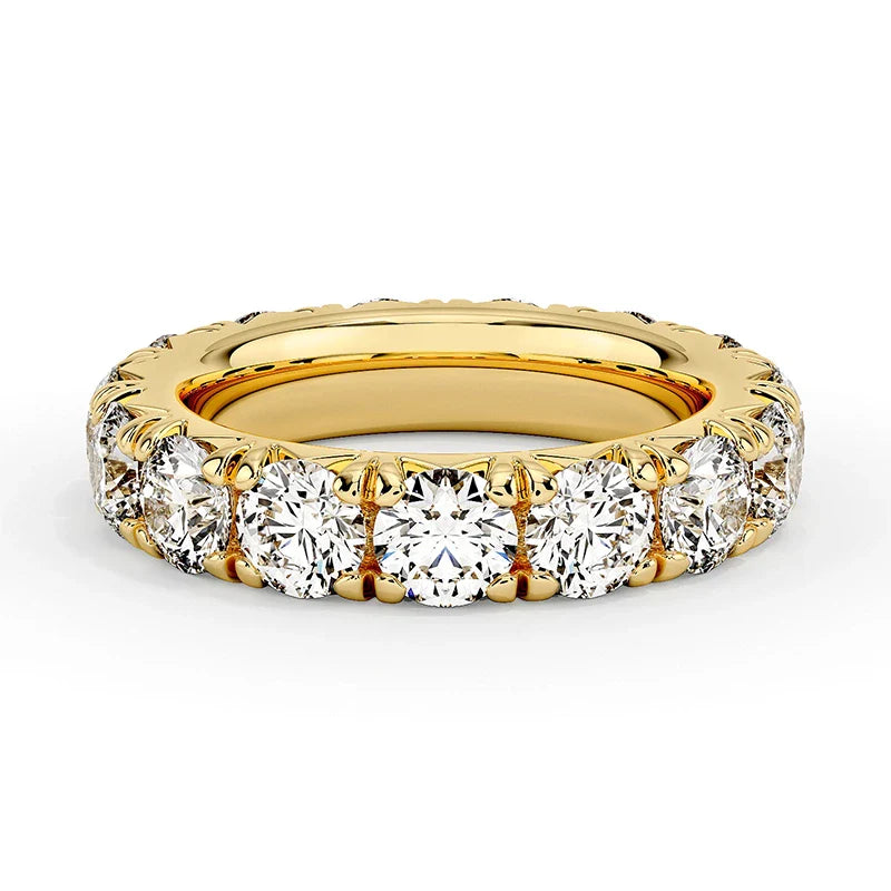 French Pave Eternity Diamond Band