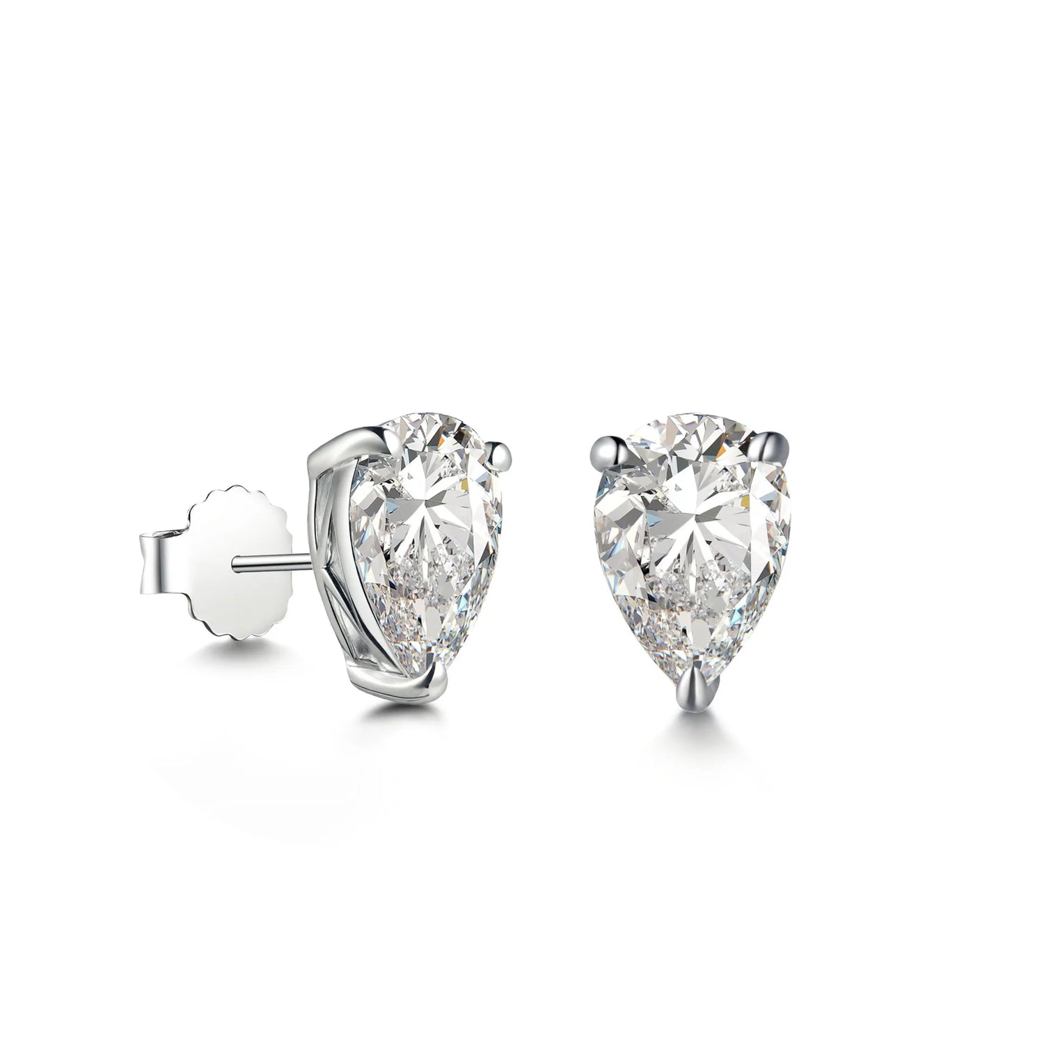 Pattern Pear Moissanite Earrings