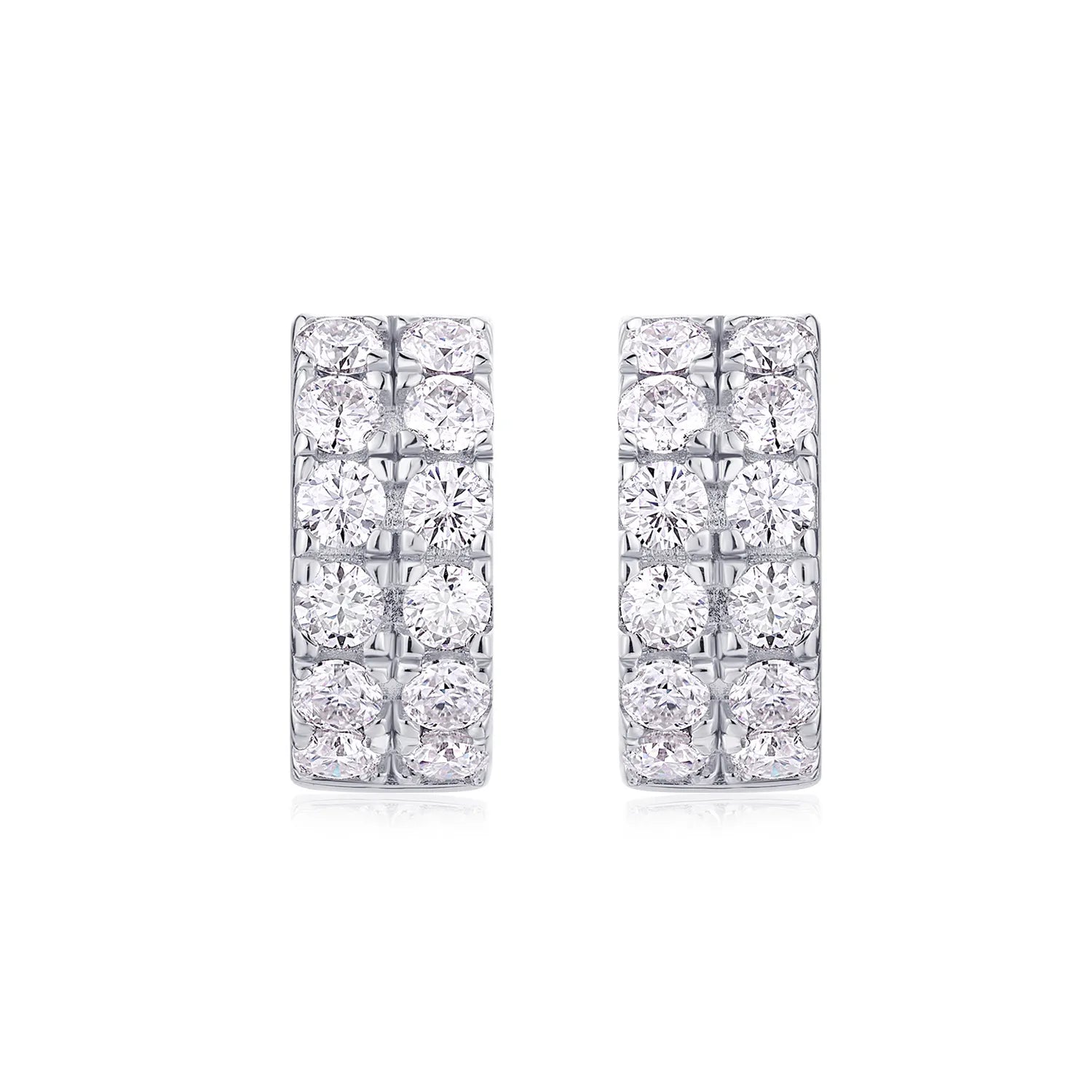 Classic Double Row Hoop Earrings