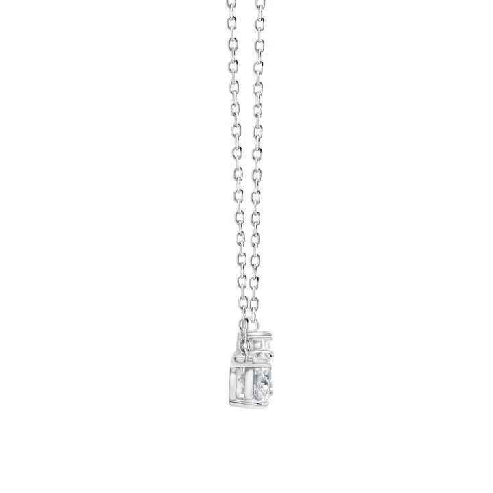 Round&Pear Moissanite Toi Et Moi Necklace