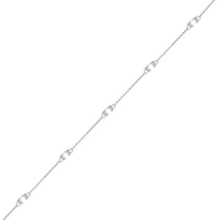 Five Stone Bezel Moissanite Necklace
